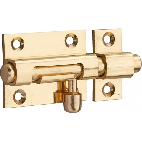 Chiusura a chiavistello per porta, ottone, scrocco Ø 8mm, 40x30mm - THIRARD