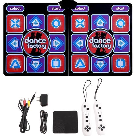 Tapis de danse double sans fil, interface duale PC/TV, jeu de danse somatosensoriel, tapis de course minceur pour maison (1/5)
