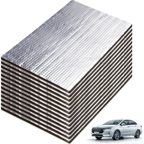 Tapis d'isolation phonique pour voiture - Isolation acoustique et thermique - 40 cm x 25 cm x 5 mm - 1.2 m² (1/5)