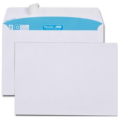 Enveloppe 162 x 229 mm GPV 90 g sans fenêtre, blanche - Boîte de 500 (1/2)