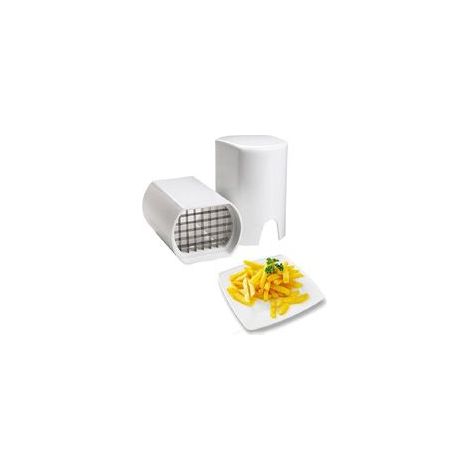 Coupe frites manuel en inox Design ergonomique Coupe nette sans éclat Dimensions compactes 9,5x7,5x13,5cm Poids léger 217g (1/5)