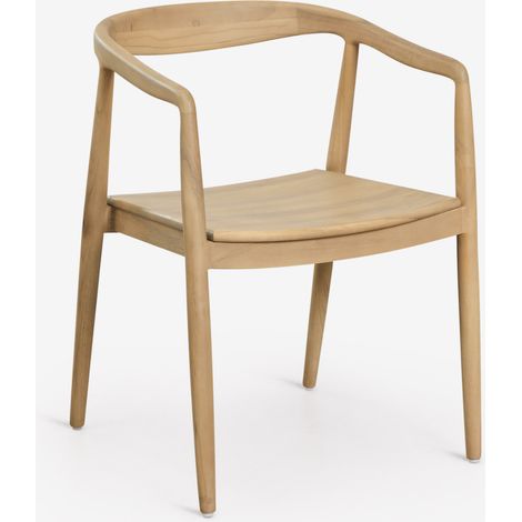 Chaise de jardin avec accoudoirs en bois de teck Rokan SKLUM (1/5)