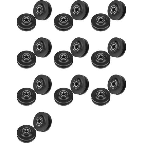 Lot de 20 roulettes robustes pour porte de grange coulissante, idéales pour les portes de placards et fenêtres, silencieuses et parfaites pour les projets de bricolage. (1/5)