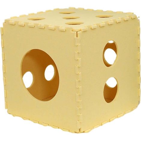 Lit tunnel transformable pour chat - Cachette interactive et douillette jaune (1/3)