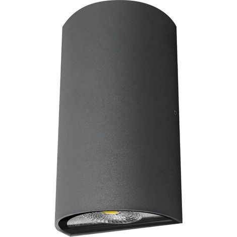 LED-Luxus-Außenwandleuchte, IP54, Matel, halbkreisförmig, 6 W, neutral