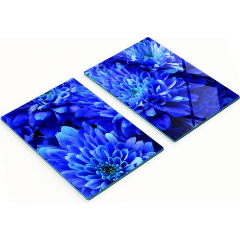 Küchenschneidebretter aus Glas mit Grafik, Asterblau, 2 x 40 x 52 cm (1/5)