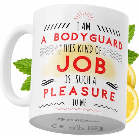 Lustige Tasse für Bodyguards – Kaffee- oder Teetasse mit witzigem Textdesign – ideal für Geburtstage, Namenstage, Feiertage und besondere Anlässe. Hochwertige Tasse für Zuhause, Büro und Arbeit. Farbe