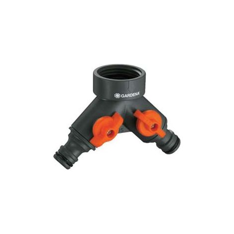 RUBINETTO A DUE VIE CON INNESTI RAPIDI- - filetto 3/4 in blister (938-20) - 2 blister GARDENA