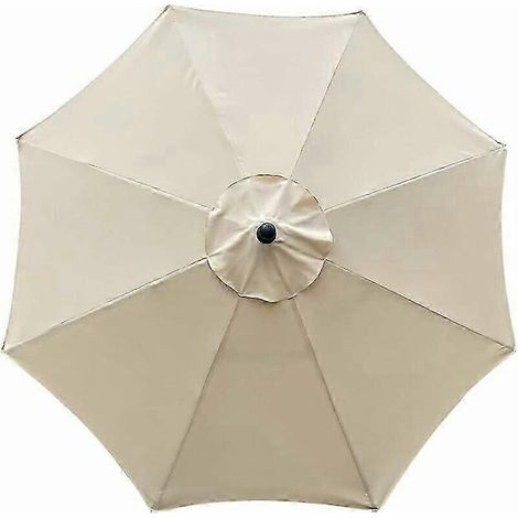 Housse de rechange pour parasol 8 baleines, 3 m, imperméable et anti-UV, beige (1/5)