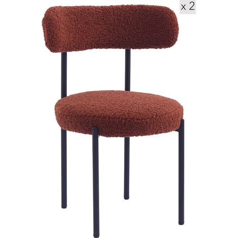 Nordlys - Lot de 2 Chaises de Salle a Manger Scandinaves Metal (1/5)