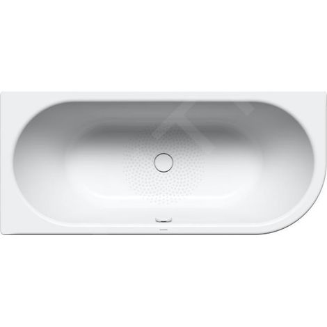 Baignoire Centro Duo 1 droite 170x75cm, antidérapante, effet perle blanche (1/5)