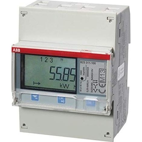 Compteur B23 Triphase Mesure Directe 65A Silver Mid 2CMA100168R1000 ABB 832313