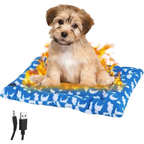 Tapis Chauffant pour Animaux,Coussin Chauffant pour Animaux,Compagnie Electrique Coussin pour Chien Chat Tapis Chauffant réglable Lavable (1/5)