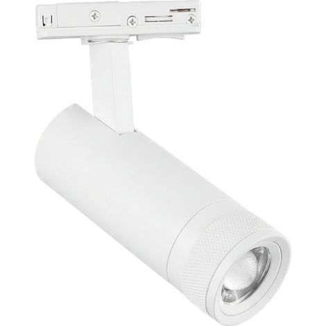 Spot LED sur Rail Blanc Angle Ajustable Monophasé 30W 15-60° CCT TRIAC Dimmable - SILUMEN