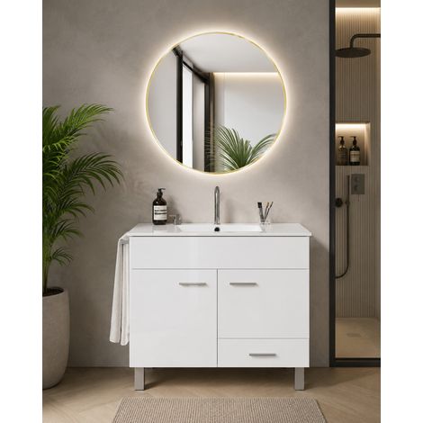 Bathroom cabinet with basin ORIGENBATH SAMOS without mirror 50x40 cm white (1/5)