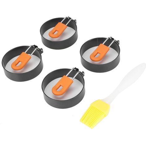 Cercle à œufs rond avec revêtement antiadhésif, moule à crêpes, accessoire de cuisine DIY (1/5)