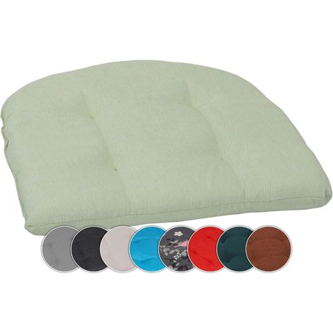 Sitzkissen Stuhl 41x41 Halbrund Atmungsaktives Sitzkissen UV-beständiges Sitzpolster Gartenstuhl Stuhlkissen Outdoor waschbar (1/5)