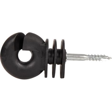 Isolatore Nero ad Anello Piccolo Vite per Legno GALLAGHER Confezione 25 Pz. per Recinzioni Elettriche (1/3)