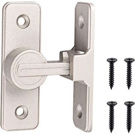 Serrure de fermeture de porte intérieure coulissante éclairée à 90 °, crochet de porte plat, boulon de verrouillage, loquet antivol (1/4)