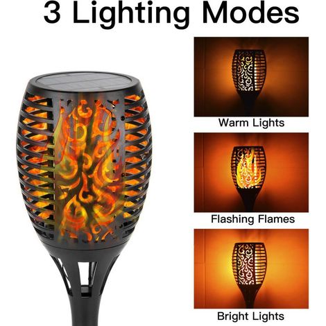 Lampe solaire torche de jardin Lampe solaire Lampe solaire-AquaForge