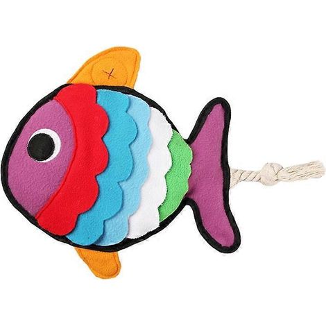 Plüschtier für Hunde, interaktive, kaubare Käfer, bunte Fische, sensorisch anregendes Geschenk für Haustiere