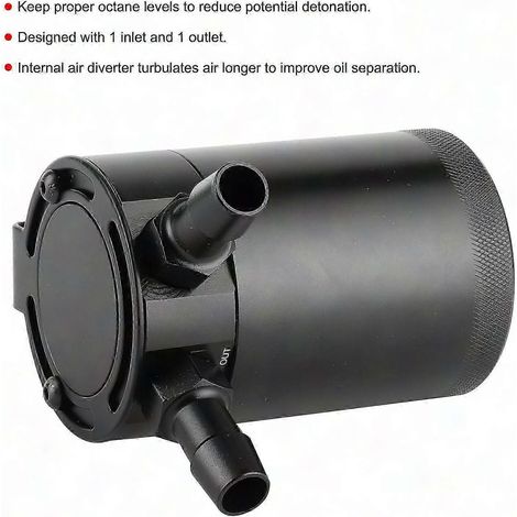 Baffled Oil Catch Can 300ml Reservoir Tank Universal Aluminum Alloy Accessory for Engine (1/2)