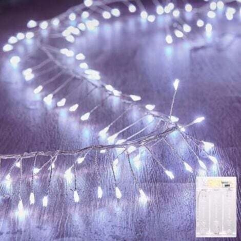 Guirlande lumineuse à piles, 3 mètres, 120 LED blanches – idéale pour couronnes florales et décoration intérieure (1/4)