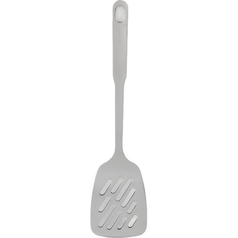 Cucchiaio da cucina antiruggine, spatola in acciaio inox 304, manico antiscivolo per cucinare in casa (con foro). (1/5)