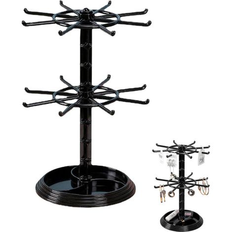 Portagioie Supporto per gioielli Porta gioielli Piccolo portagioie Porta gioielli Organizzatore per gioielli Porta gioielli a due livelli Organizzatore adatto (1/4)