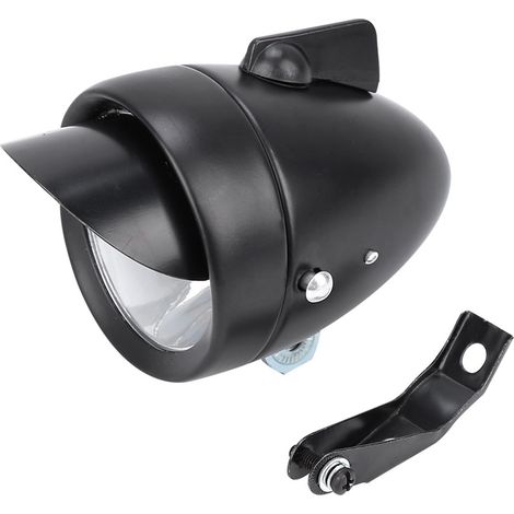 Faro anteriore per bicicletta in stile retrò – super leggero – LED – vintage – con visiera