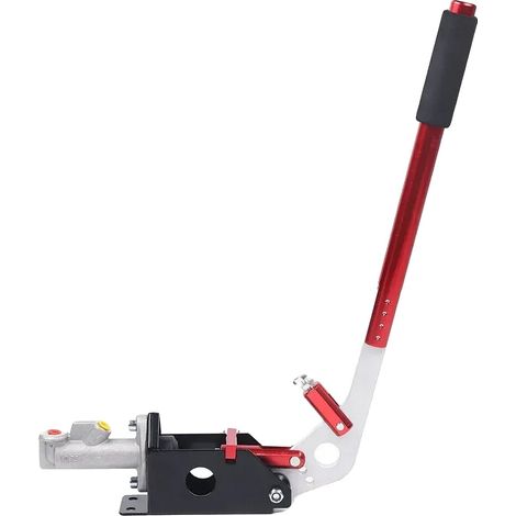 Freno de mano hidráulico, ajuste universal, construcción de aluminio resistente, rojo. (1/2)