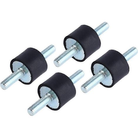 Quatre patins d'isolation des vibrations en caoutchouc anti-vibrations M6, patins d'isolation des vibrations d'amortisseur de pompe de compresseur d'air, avec vis 20 x 15. (1/4)