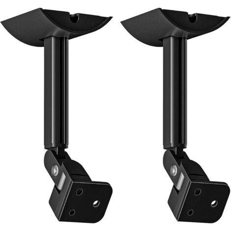 Lot de 2 supports muraux et de plafond pour haut-parleurs Samsung Q950A/9500S/950T/990B/Q90R Echo Sound, support mural réglable et pivotant pour haut-parleur arrière Noir (1/5)