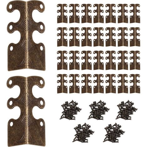 Adatti per protezioni angolari per battiscopa, in confezioni da 30 pezzi, protezioni angolari in metallo color bronzo vintage