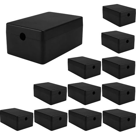 Junction Box, Waterproof Cable Box, 60 × 40 × 25 mm Mini Junction Box, Black, ABS Material, for Indoor and Outdoor Use (1/5)