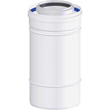 TEN – Conduit de fumée concentrique Ø80/125 mm – Longueur 1 m – Intérieur PP, extérieur alu peint RAL 9016 – Pour chaudières ventouses gaz et fioul (1/5)