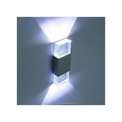 Wandleuchte mit LEDs und Acryl-Aluminium, 6 W, moderne Design-Eclairage-Wandleuchte, dekorative Wandleuchte für Zimmer, Treppe, Salon, Fond de T (1/5)