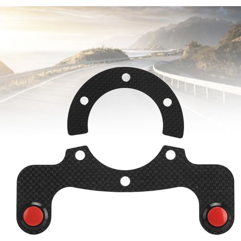 Externer Hupenknopf-Satz aus Kohlefaser für MOMO/OMP/Nardi/Sparco 6-Loch-Lenkräder – Doppelknopf