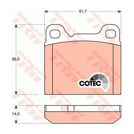Kit de plaquettes de frein, frein à disque TRW Automotive GDB1160 VOLVO 2701662