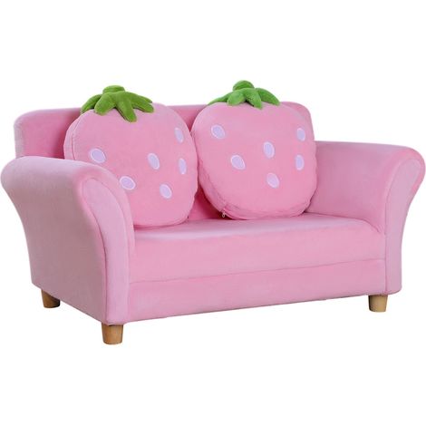 Sofá Infantil Fresa Acogedor Sofá Y Sillón Para Habitación Infantil, Sofá Suave, Sofá Doble, Sofá Individual, Silla Infantil (1/5)