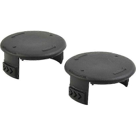 Lot de 2 couvercles de bobine noirs pour pièces de rechange pour coupe-bordures Bosch ART 23/26/28 (1/4)