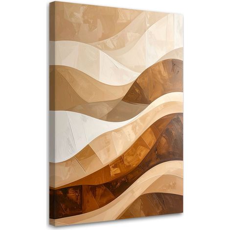 Quadro su tela, Beige Onde Forme Astrattismo, 30x45 (1/5)