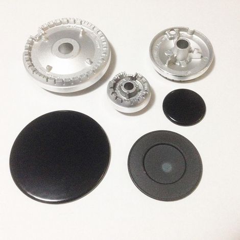ARISTON INDESIT SPARTIFIAMMA + BRUCIATORI CUCINA GAS NERO LUCIDO 3 FUOCH S 2723 (1/2)