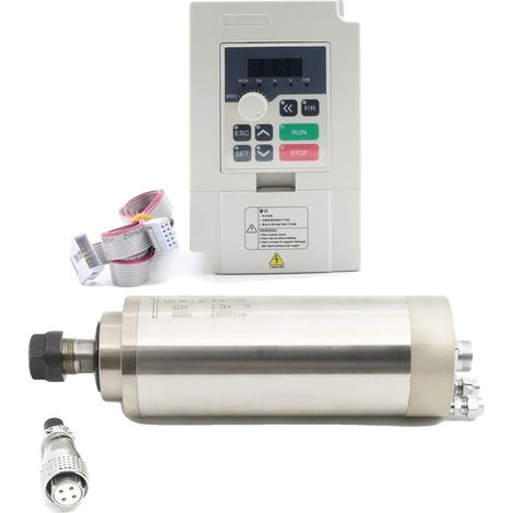 Moteur de broche CNC, refroidi par eau, haute vitesse, Avec RTM VFD, 220V (1/2)