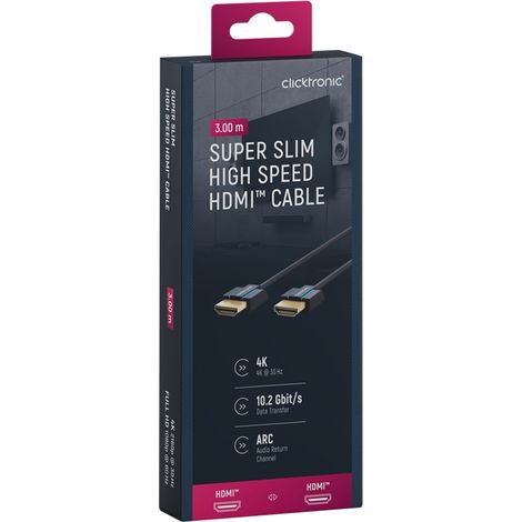 Ultra-Slim Cavo HDMI™ ad altissima velocità, 4K/60Hz. Lunghezza del Cavo 3 m (1/5)