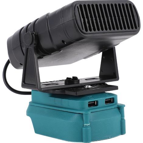 Tragbare Autoheizung, 200 W, 2 Temperaturstufen, batteriebetriebene, kabellose elektrische Heizung mit USB-Anschlüssen für Studentenwohnheime, kompatibel mit dem Akku BL1850 (1/5)