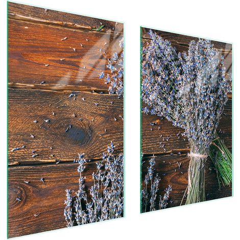 Assiette de protection en verre pour la cuisine 65x52 lavande (1/5)
