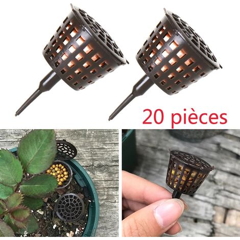 20 pezzi di cestini per fertilizzanti per bonsai, contenitore per fertilizzanti a lento rilascio, mini, automatico, 4x3 cm (1/5)