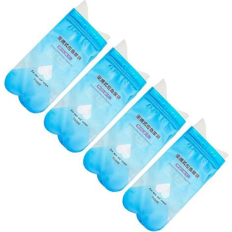 Sacs à urine de voyage bleu ciel, lot de 4 - Pratiques et portables (1/5)