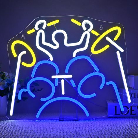Neon LED Percussionista Insegna Parete Dimmerabile 39x32 cm (1/5)